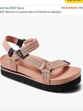 REEF Women's Cushion Rem Hi Platform Sandals size 7 color is cork NWT